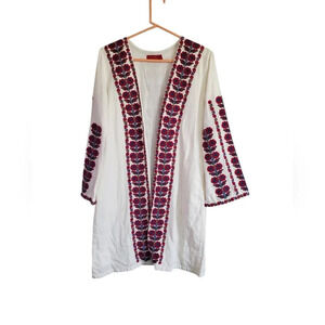 TIGERLILY WOMANS BOHO EMBROIDERED FLORAL SEDONA KIMONO, SIZE SMALL